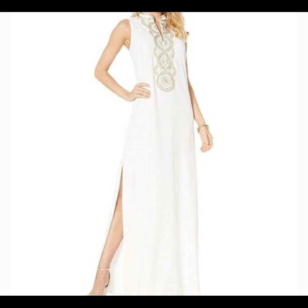 Lilly Pulitzer JANE EMBELLISHED LONG DRESS Size 14